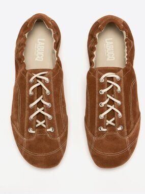 LABUCQ Soft Runner Tan Suede in size 38